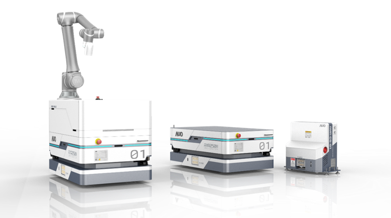 金年会數位開發的自主式移動機器人（AMR250M），搭配全向輪並結合AI演算法、2D LiDAR、3D攝影機等技術，協助客戶實現產線全自動化